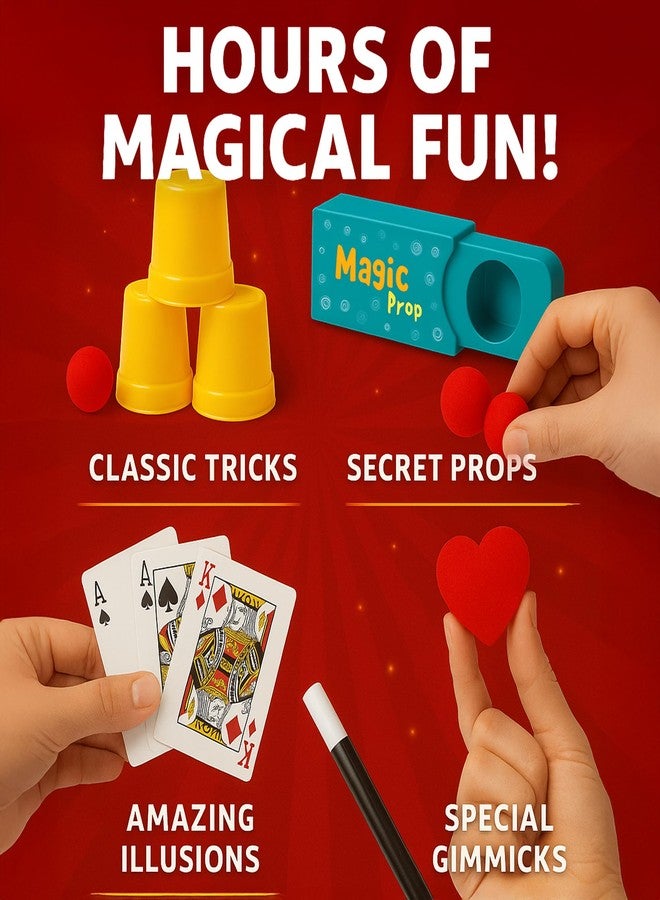 Atlasonix Magic Kit | Magic Kit for Kids Age 6-8, Kids Magician Starter Kit & Accessories 80+ Magics, Beginner Trick Set with Props - Fun Learning Gift for Boys and Girls - Image 4